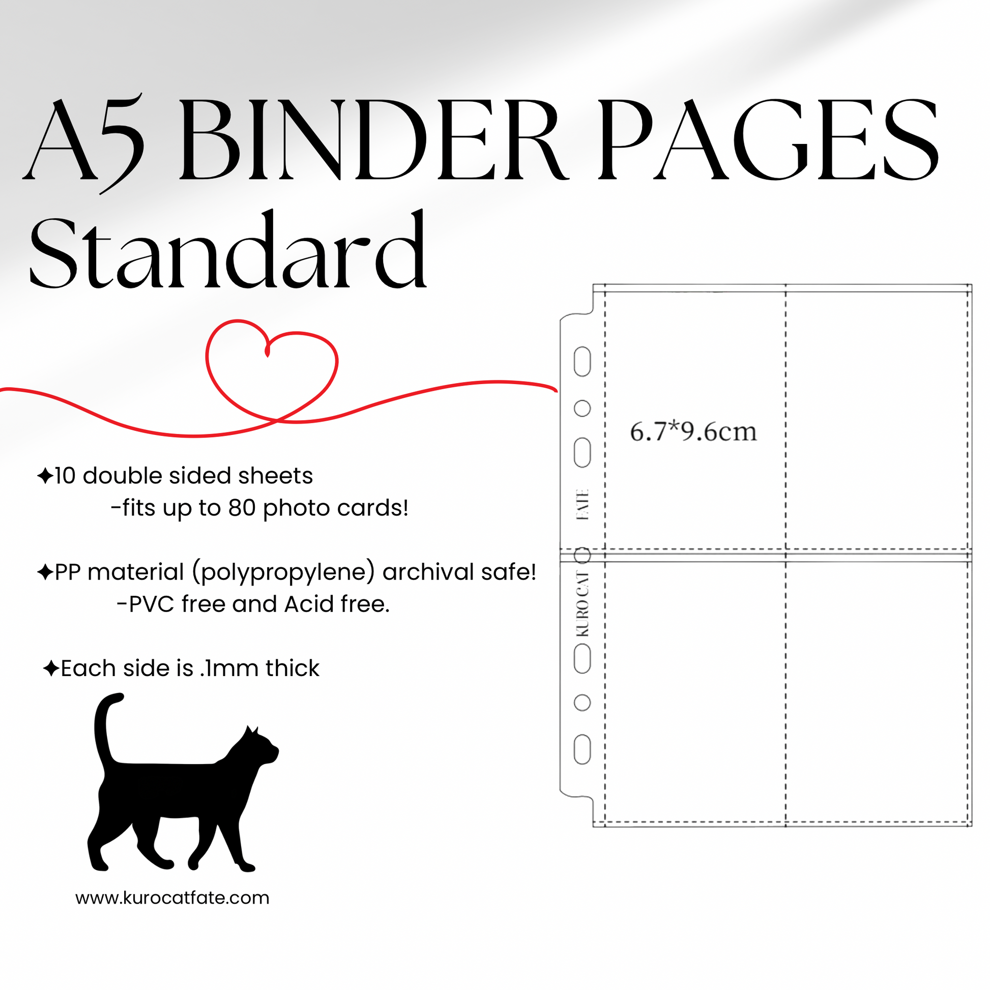 A5 Standard Custom Binder Pages kuro cat fate A5 Standard Custom Binder Pages kuro cat fate