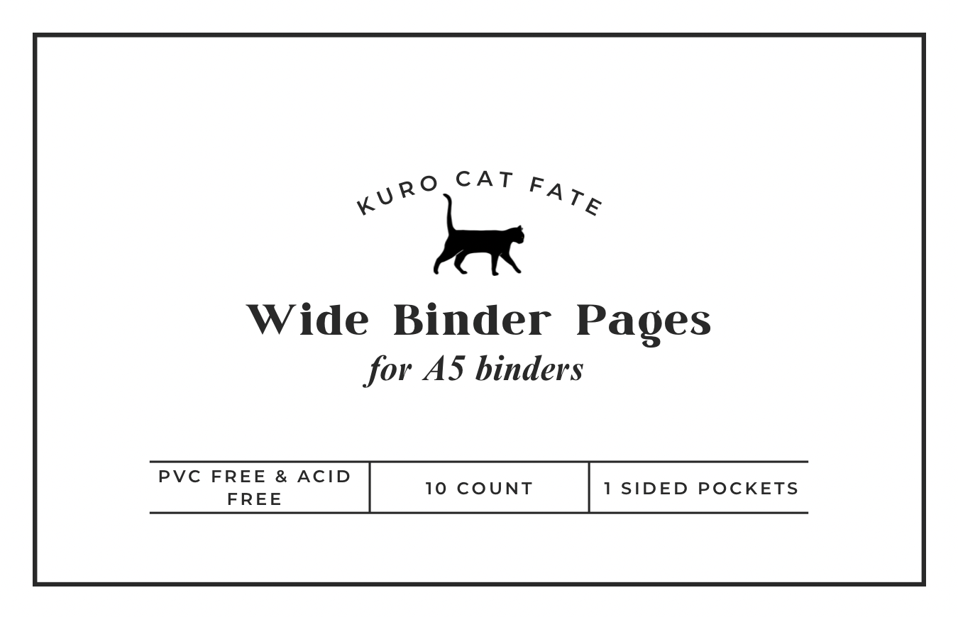 Wide Binder Pages