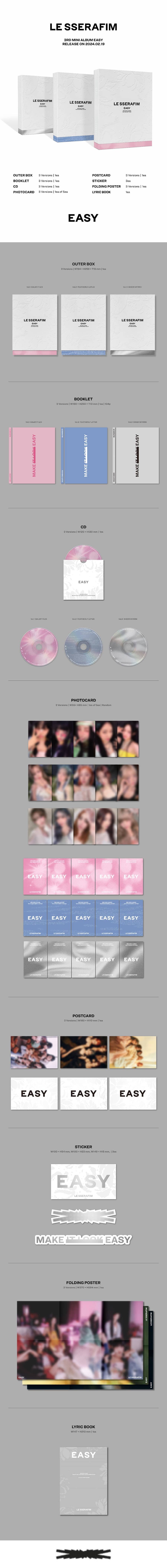 LE SSERAFIM – 3rd Mini Album [EASY]